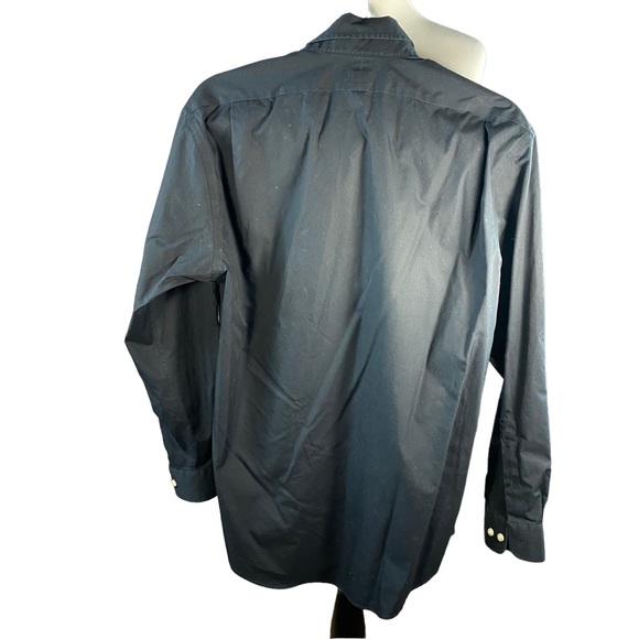 Long Sleeve Navy Mens Shirt by The Outfitters by Lands End - Picture 2 of 3